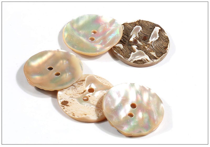 Welecom 1000 Pcs Natural Shell Buttons 10mm 2 Hole Mother of Pearl Round Shell Buttons for Cloth Sewing Craft Buttons - Image 4